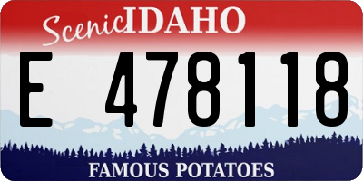 ID license plate E478118