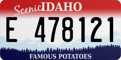 ID license plate E478121