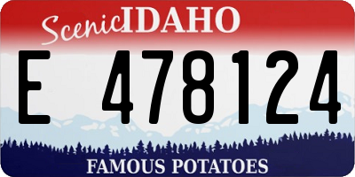 ID license plate E478124