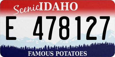 ID license plate E478127