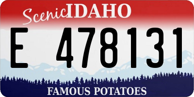 ID license plate E478131