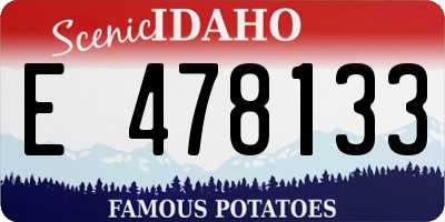 ID license plate E478133