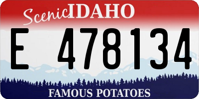 ID license plate E478134