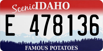 ID license plate E478136