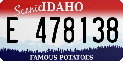 ID license plate E478138
