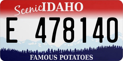ID license plate E478140