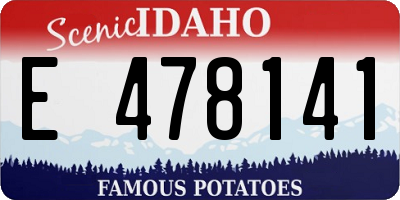 ID license plate E478141