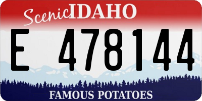 ID license plate E478144
