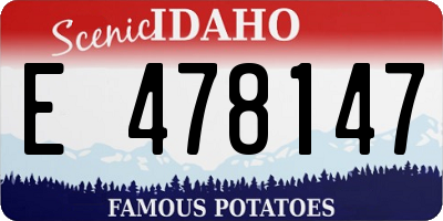 ID license plate E478147