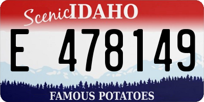 ID license plate E478149