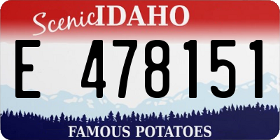 ID license plate E478151