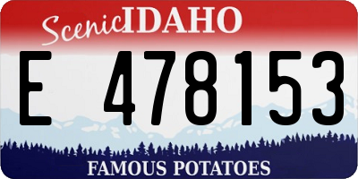 ID license plate E478153