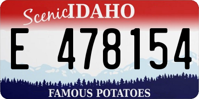ID license plate E478154