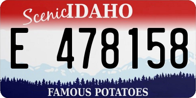 ID license plate E478158