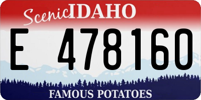 ID license plate E478160