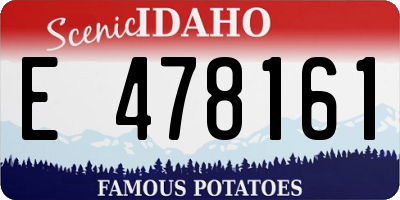 ID license plate E478161