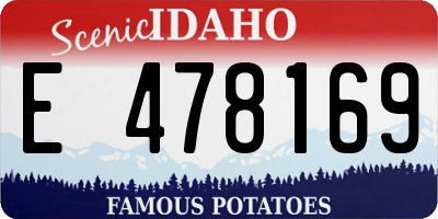 ID license plate E478169