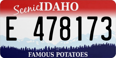 ID license plate E478173