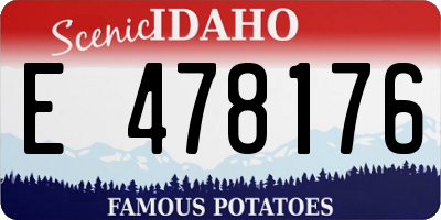 ID license plate E478176