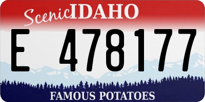 ID license plate E478177