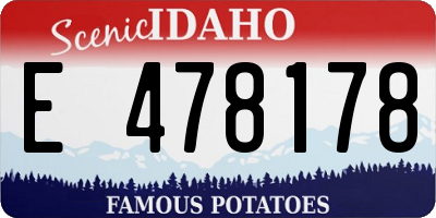 ID license plate E478178