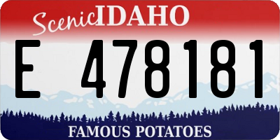 ID license plate E478181