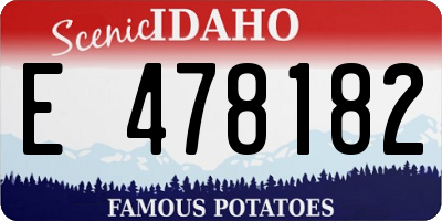 ID license plate E478182