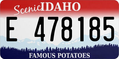 ID license plate E478185
