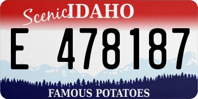 ID license plate E478187