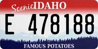 ID license plate E478188