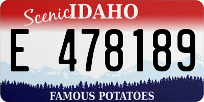ID license plate E478189