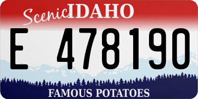 ID license plate E478190