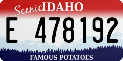 ID license plate E478192