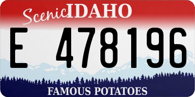ID license plate E478196