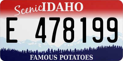 ID license plate E478199