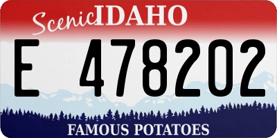 ID license plate E478202