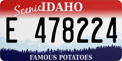 ID license plate E478224