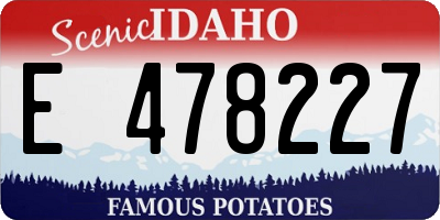 ID license plate E478227