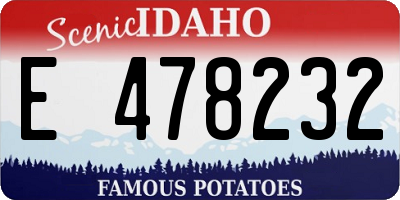 ID license plate E478232