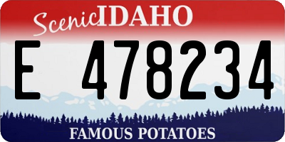ID license plate E478234
