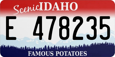 ID license plate E478235