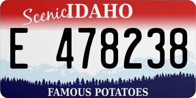ID license plate E478238