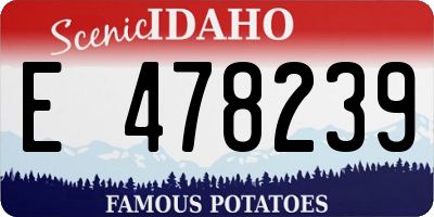 ID license plate E478239