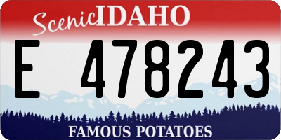 ID license plate E478243