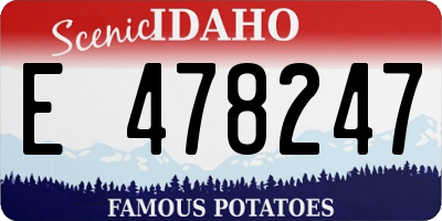 ID license plate E478247