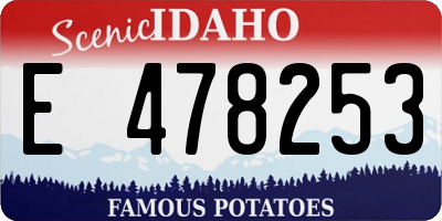 ID license plate E478253