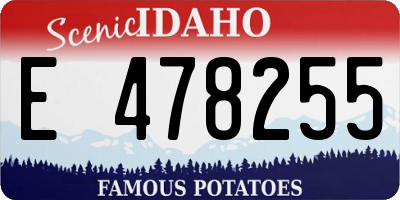 ID license plate E478255