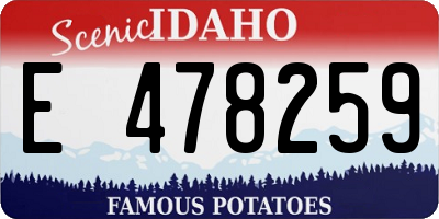 ID license plate E478259