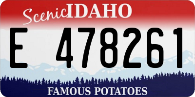 ID license plate E478261