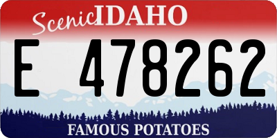 ID license plate E478262